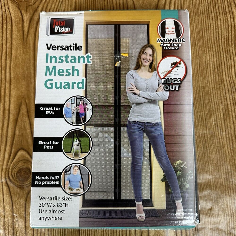 Total Vision Door Instant‎ Mesh Guard 39" x 79" Poly Insect Screen Door